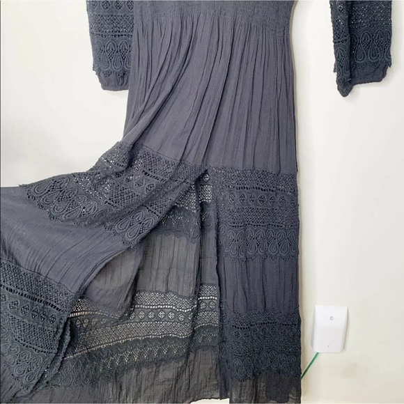 Love Shack Fancy Long Sleeve Peasant Dress Sz 0 - Picture 2 of 6